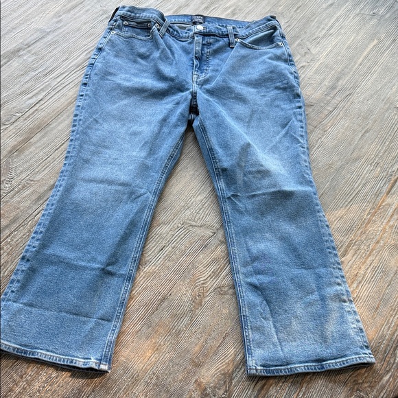 J. Crew Denim - J Crew Mid Rise Flare Crop Blue Denim Jeans Womens 32 NWT